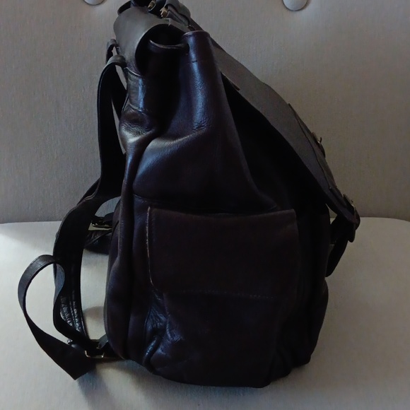 David King Classic Porthole leather briefcase backpack EUC - Picture 2 of 10